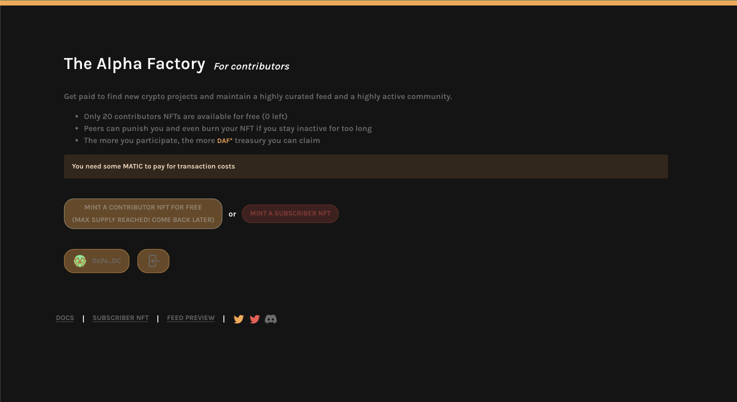 The Alpha Factory screenshot 2